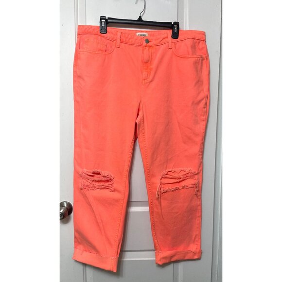 New L'AGENCE Milana Low Rise Stovepipe Straight-Leg Jean in Bright Coral size 34 - Picture 8 of 15